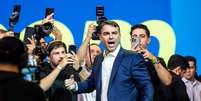 Fl&aacute;vio Bolsonaro durante conven&ccedil;&atilde;o nacional do PL  Foto: Taba Benedicto/Estad&atilde;o / Estad&atilde;o