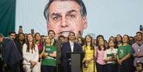 Lan&ccedil;amento da candidatura de Fl&aacute;vio Bolsonaro &agrave; presid&ecirc;ncia  Foto: Taba Benedicto/ Estad&atilde;o / Estad&atilde;o