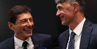 Maldini e Leonardo, agora ex-dirigentes da Federa&ccedil;&atilde;o Italiana de Futebol (FIGC) Foto: Divulga&ccedil;&atilde;o/X/@FIGC