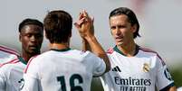 Mastantuono em campo pelo Real Madrid no amistoso - Foto: Divulga&ccedil;&atilde;o / Real Madrid / Jogada10