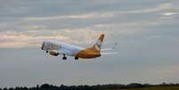 Anac restringiu a comercializa&ccedil;&atilde;o de passagens da companhia a&eacute;rea Flybondi no Brasil.  Foto: Flybondi/Divulga&ccedil;&atilde;o / Estad&atilde;o