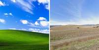 Paisagem do papel de parede "Bliss" do Windows XP, mudou com o passar do tempo Foto: Montagem: Reprodu&ccedil;&atilde;o/Microsoft e Reprodu&ccedil;&atilde;o/Google Street View