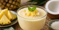 Mousse de abacaxi com coco. Foto: SaúdeLAB