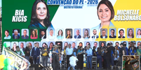 Com aus&ecirc;ncia de Michelle, PL oficializa candidaturas de ex-primeira-dama e Bia Kicis ao Senado  Foto: Reprodu&ccedil;&atilde;o/Fl&aacute;vio Bolsonaro/YouTube