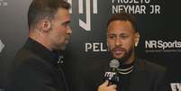 Neymar sendo entrevista antes do in&iacute;cio do leil&atilde;o beneficente do Instituto Projeto Neymar Jr, em S&atilde;o Paulo  Foto: Reprodu&ccedil;&atilde;o/Instituto Projeto Neymar Jr / Estad&atilde;o