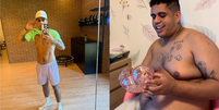 Gaab mostra antes e depois de perder 40 kg  Foto: Reprodução/Instagram