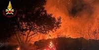 Inc&ecirc;ndio no Piemonte, norte da It&aacute;lia, no in&iacute;cio de agosto Foto: ANSA / Ansa - Brasil