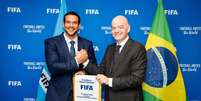 Samir Xaud, presidente da CBF, se posiciona sobre plano da Fifa - Foto: Samara Moumei / CBF / Jogada10