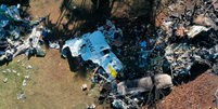 Destro&ccedil;os do avi&atilde;o da Voepass que caiu com 62 pessoas a bordo em Vinhedo, no interior de S&atilde;o Paulo, em 9 de agosto de 2024  Foto: Eliandro Figueira/Estad&atilde;o