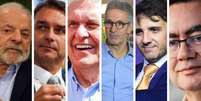 Lula, Fl&aacute;vio, Caiado, Zema, Renan e Cury foram convidados a participar de debate  Foto: Montagem/Estad&atilde;o/Divulga&ccedil;&atilde;o