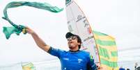 O brasileiro e atual campe&atilde;o mundial Yago Dora venceu a etapa de Saquarema do CT de 2026 da WSL Foto: WSL/Thiago Diz
