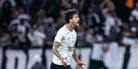 Gustavo Henrique, do Corinthians, comemora seu gol na partida de volta entre Corinthians e Internacional válida pelas oitavas de final da Copa do Brasil 2026 Foto: JHONY INACIO/ENQUADRAR/ESTADÃO CONTEÚDO