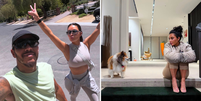 Lewis Hamilton publica novas fotos com Kim Kardashian e reacende o romance entre os dois.  Foto: Reprodu&ccedil;&atilde;o/ Redes Sociais