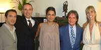 Roberto Carlos com Rafael, Dudu, Luciana e Ana Paula  Foto: Reprodução