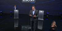 Tarc&iacute;sio e Haddad, candidatos ao governo de S&atilde;o Paulo, em primeiro debate   Foto: Reprodu&ccedil;&atilde;o/Band