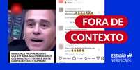 Arte do Estad&atilde;o Verifica sobre captura de tela da postagem verificada Foto: Reprodu&ccedil;&atilde;o/Instagram / Estad&atilde;o