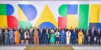 Lula com todos os ministros empossados em 1º de janeiro de 2023  Foto: Reprodução/Ricardo Stuckert/GOV