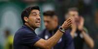 Abel Ferreira em a&ccedil;&atilde;o no empate do Palmeiras com o Cerro Porte&ntilde;o &ndash;  Foto: Cesar Greco / Palmeiras / Jogada10