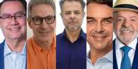 Escritor Augusto Cury (Avante), Romeu Zema (Novo), Veterin&aacute;rio Wilson Grassi (Democrata), Fl&aacute;vio Bolsonaro (PL) e Lula (PT) s&atilde;o os candidatos a presidente com os maiores patrim&ocirc;nios declarados &agrave; Justi&ccedil;a Eleitoral  Foto: Divulgacand/TSE