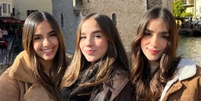 As trigêmeas Isabella, Sofía e Ana María (da esq. para a dir.) eram inseparáveis, segundo familiares  Foto: @jsaavedra55 no Instagram / BBC News Brasil