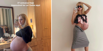 Isa Scherer mostra barrig&atilde;o de 37 semanas para seguidores.  Foto: Reprodu&ccedil;&atilde;o/ Redes Sociais