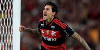 Pedro comemora gol pelo Flamengo   Foto: Buda Mendes/Getty Images / Esporte News Mundo
