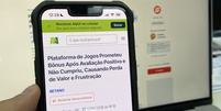 Na plataforma do Reclame Aqui, usuários relatam que a Betano ofereceu bônus em troca de avaliações positivas. Órgãos de defesa do consumidor alegam que suposta prática pode violar o Código de Defesa do Consumidor (CDC)  Foto: BBC News Brasil / BBC News Brasil