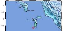 Terremoto de magnitude 6,1 ocorreu a 160 quil&ocirc;metros a sudoeste de Nias Selatan, na ilha de Sumatra, no oeste da Indon&eacute;sia.  Foto: Reprodu&ccedil;&atilde;o/Ag&ecirc;ncia de Meteorologia, Climatologia e Geof&iacute;sica da Indon&eacute;sia / Estad&atilde;o
