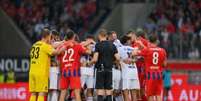 Jogadores do Bayern comemoram um dos gols sobre o Heidenheim - Foto: Divulga&ccedil;&atilde;o / FC Bayern / Jogada10
