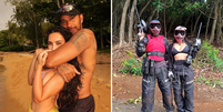 Lewis Hamilton e Kim Kardashian curtem juntos momentos de lazer.  Foto: Reprodu&ccedil;&atilde;o/ Redes Sociais
