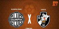 Foto: Arte Jogada10 - Legenda: Olimpia e Vasco se encontram no Paraguai / Jogada10