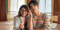 Roberta Miranda ao lado do cantor sul  Foto: coreano Gaho -  Instagram / Famosos e Celebridades