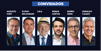 Candidatos convidados para o debate presidencial  Foto: Divulga&ccedil;&atilde;o/Band