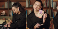 Dua Lipa tem uma bolsa nada b&aacute;sica: hoje aos 31 anos, diva pop carrega molho de pimenta, cartas de tar&ocirc;, livros e at&eacute; canudos para cantar; veja +30 itens inusitados.  Foto: Reprodu&ccedil;&atilde;o, YouTube/Vogue / Purepeople