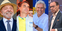 Apenas quatro presidenci&aacute;veis ter&atilde;o espa&ccedil;o nos blocos de propaganda no r&aacute;dio e na televis&atilde;o: Luiz In&aacute;cio Lula da Silva (PT), Fl&aacute;vio Bolsonaro (PL), Ronaldo Caiado (PSD) e Augusto Cury (Avante)  Foto: Ricardo Stuckert/ Charles Vieira - Divulga&ccedil;&atilde;o Campanha Fl&aacute;vio Bolsonaro/ Divulga&ccedil;&atilde;o/PSD/ Renato Pizzutto - Band