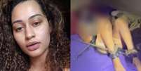 Emiliane Tamara Nunes Carvalho  foi resgatada pela Polícia Militar na sexta-feira, 21  Foto: Reprodução/Redes sociais/Divulgação PM