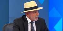 Lula usou chapéu na entrevista ao Jornal Nacional   Foto: Reprodução/TV Globo