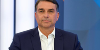Fl&aacute;vio Bolsonaro nos Est&uacute;dios Globo  Foto: Manoella Mello/Globo