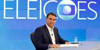 Fl&aacute;vio Bolsonaro nos Est&uacute;dios Globo  Foto: Manoella Mello/Globo