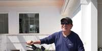Amado Batista &eacute; f&atilde; de pedalar, h&aacute;bito adquirido na adolesc&ecirc;ncia. Cantor j&aacute; chegou a 100kg.  Foto: Reprodu&ccedil;&atilde;o/TV Globo / Purepeople
