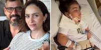Let&iacute;cia Cazarr&eacute; passou a noite com a filha na UTI do Hospital Israelita Albert Sabin  Foto: Mais Novela