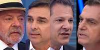 Lula, Fl&aacute;vio, Haddad e Bolsonaro: ida dos presidenci&aacute;veis &agrave; Globo sempre foi um dos eventos mais importantes das campanhas  Foto: Reprodu&ccedil;&otilde;es
