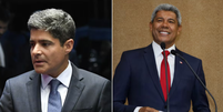 Ex-prefeito de Salvador, ACM Neto, e governador da Bahia, Jer&ocirc;nimo Rodrigues, est&atilde;o na frente na disputa pelo governo estadual   Foto: Mateus Pereira/GOVBA e Jefferson Rudy/Ag&ecirc;ncia Senado