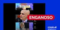 Post cortou trecho de fala em Moraes durante julgamento para sugerir que ele disse que votos s&atilde;o contados no TSE em uma "sala escura"  Foto: Reprodu&ccedil;&atilde;o/Facebook / Estad&atilde;o