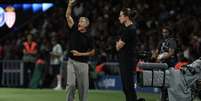 Monaco, do brasileiro Filipe Lu&iacute;s (&agrave; direita), venceu por 2 a 1 o PSG do t&eacute;cnico espanhol Luis Enrique (esquerda). Foto: RFI