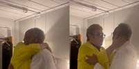 Elton John e Gilberto Gil se reencontraram nos bastidores do Rock in Rio após suas apresentações  Foto: Reprodução Instagram/@gilbertogil / Bons Fluidos