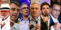 Presidenci&aacute;veis Luiz In&aacute;cio Lula da Silva (PT), Fl&aacute;vio Bolsonaro (PL), Romeu Zema (Novo), Ronaldo Caiado (PSD), Renan Santos (Miss&atilde;o) e Augusto Cury (Avante)  Foto: Wilton Junior, Pedro Kirilos, Wilton Junior, Taba Benedicto, Isabella Finholdt, Daniel Teixeira/Estad&atilde;o / Estad&atilde;o