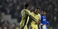David, do Vasco, comemora gol contra o Cruzeiro pelo Brasileir&atilde;o. Foto: Nayra Halm/FotoArena/Alamy Live News