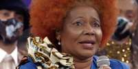 Margareth Menezes &eacute; aplaudida ap&oacute;s discurso sobre racismo no &lsquo;Doming&atilde;o&rsquo;  Foto: Reprodu&ccedil;&atilde;o/Globo / Contigo