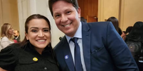 Karina Gama ao lado do deputado federal Mario Frias  Foto: Reprodu&ccedil;&atilde;o/Instagram